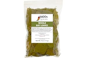 4oz Bay Leaves Semi Selected (whole and broken leaves), Hojas de Laurel, Dried Bay Leaf by 1400s Spices