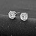 Long Way Stainless Steel Stud Earrings set Cubic Zirconia Inlaid,3mm-8mm 6Paris