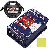 Radial Engineering J48 Premium Phantom Powered Active Direct Box | Phantom Power, 3 Volts, 9 Volts, 7 Volts, Clean Instrument-to-Console Feed, Quiet Over Long Cable Runs