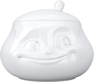 FiftyEight Süß Zuckerdose, Porzellan, Weiß, 11.2 x 11.3 x 11.2 cm