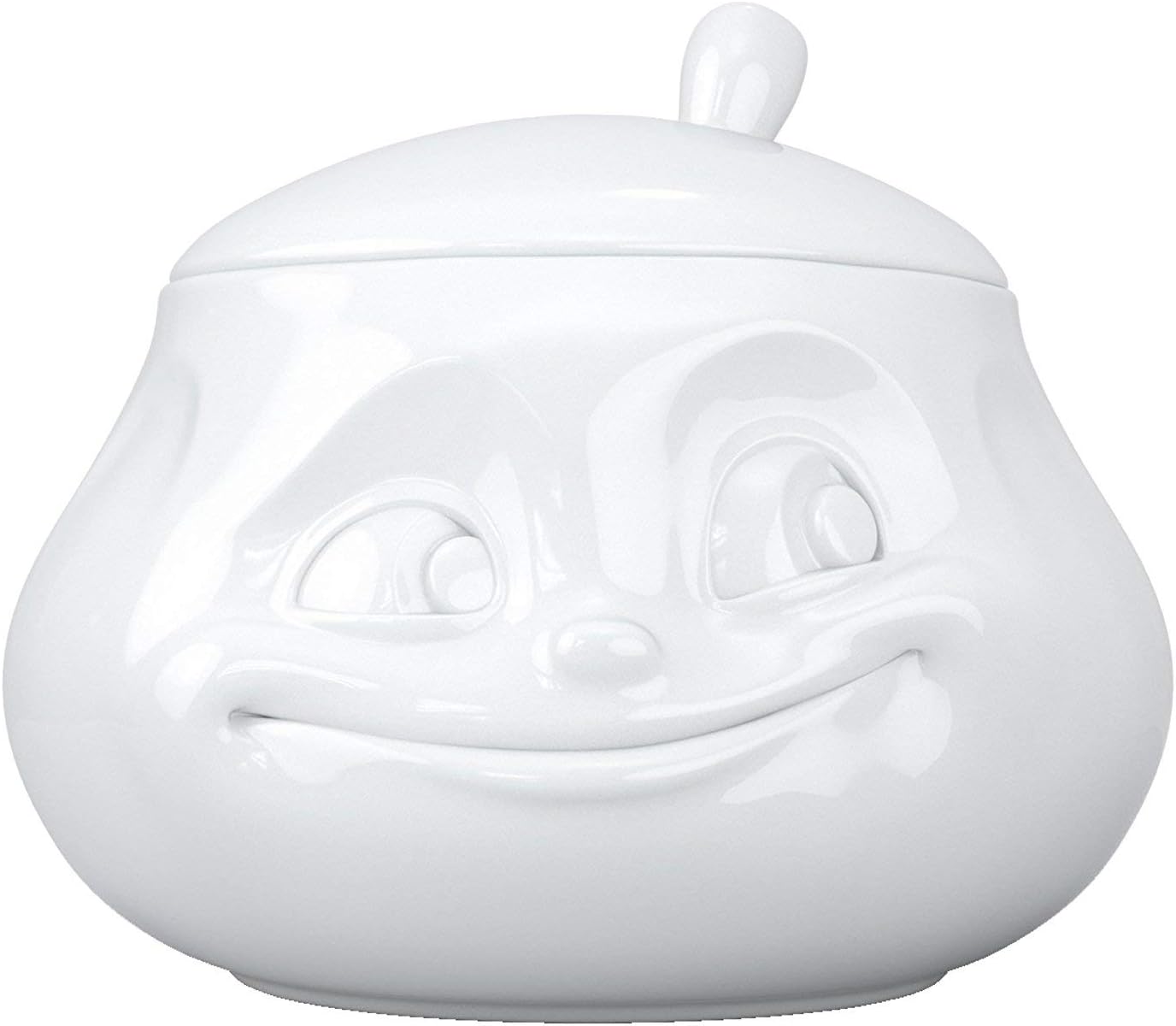 FiftyEight Süß Zuckerdose, Porzellan, Weiß, 11.2 x 11.3 x 11.2 cm