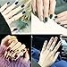 Acrylic Nails French Tips Hisight 500pcs Fake Nails Half Cover False Nails 10 Sizes for Nail Salons and DIY Nail Art (Natural)
