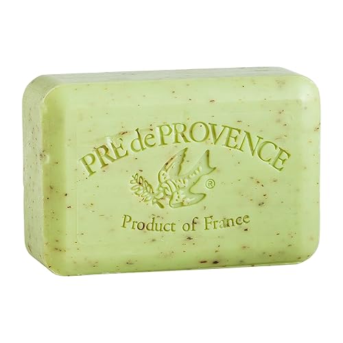 Pre de Provence Artisanal Soap Bar, Enriched with Organic Shea Butter, Natural French Skincare, Quad Milled for Rich Smooth Lather, 8.8 Ounce, Lime Zest