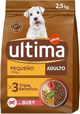 Pienso para Perros Pequeños Adultos con Buey - 2,5kg