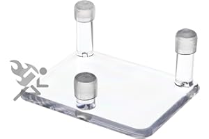 OnFireGuy 2.5" Three-Peg Display Stand Holder with Anti-Scratch Guards for Fossils, Minerals, Rocks, and Geodes, 3 Pack