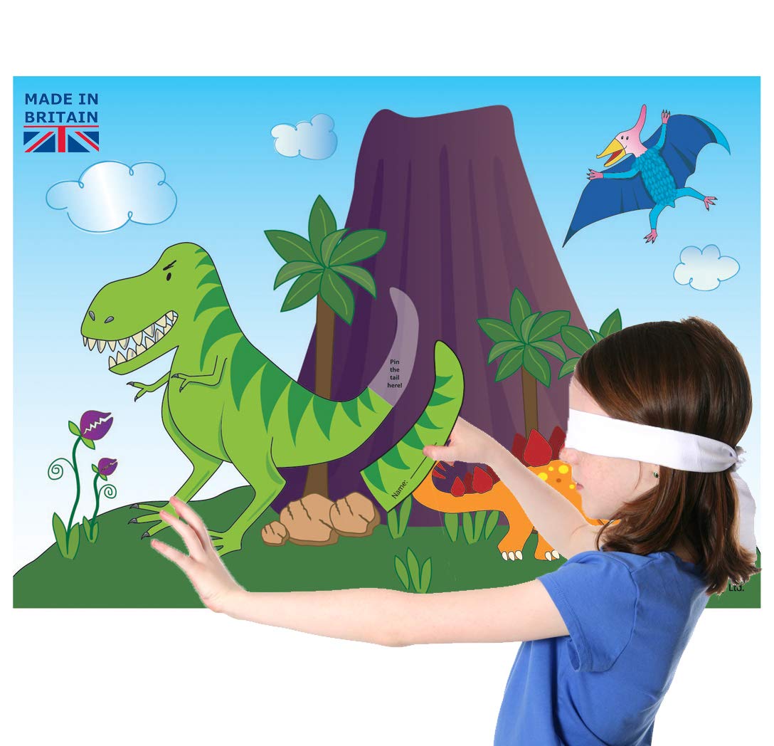 Lello & Monkey Pin the tail on the dinosaur kids party game