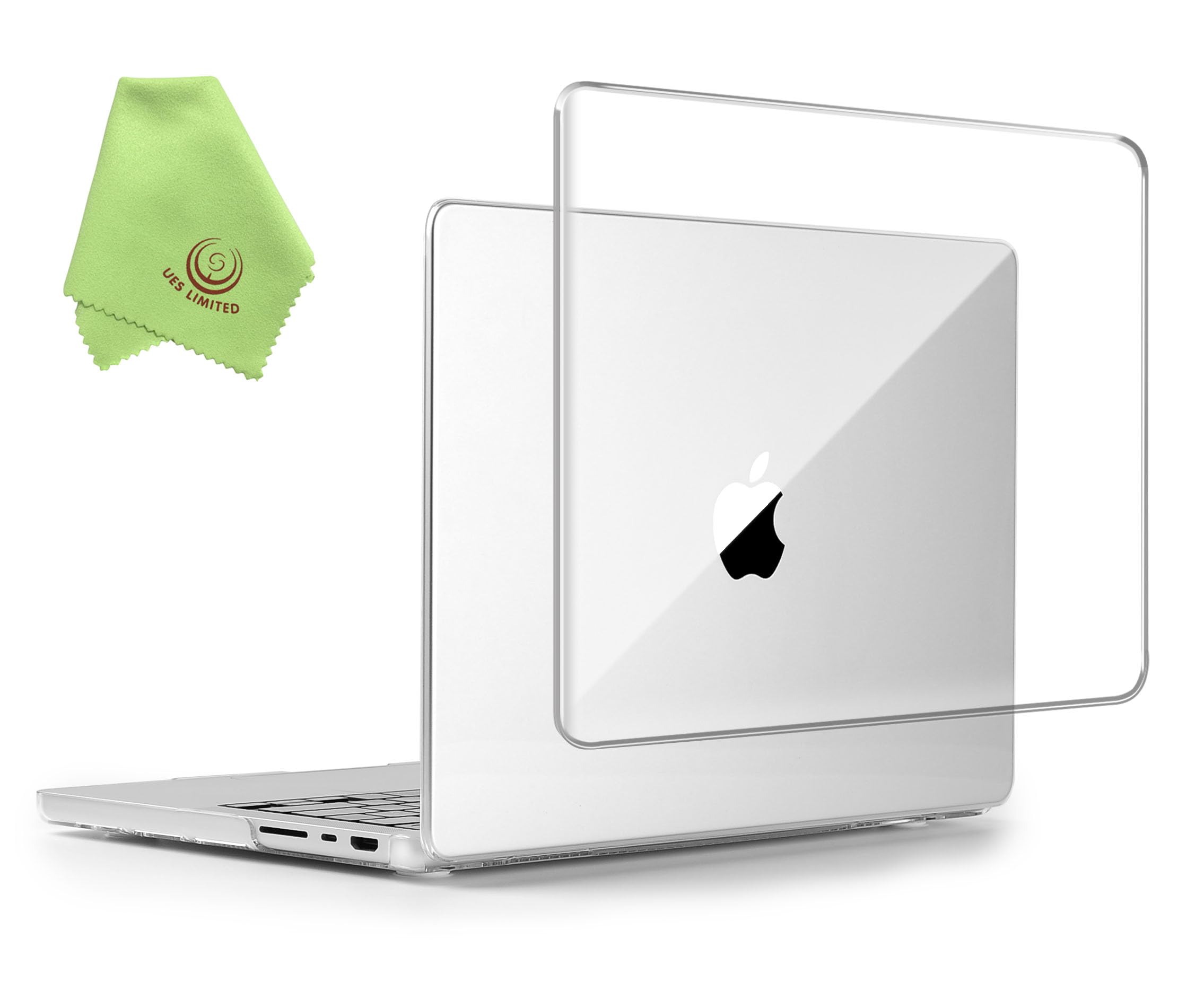 UESWILL Compatible with 2021-2026 MacBook Pro 16 inch Case Model A3429 A3428 A3403 A3186 A2991 A2780 A2485 with M5 M4 M3 M2 M1 Pro Max chip & Touch ID, Glossy Crystal Cover, Clear