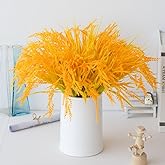 XIYUAN Wheat Stalks, 10 Bunch of Simulation Rice Wheat Ears Fake Flowers Arrangement for Wheat Grass Farmhouse DIY Home Wedding Valentine's Day Decor