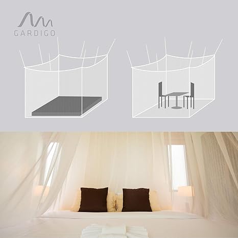 Gardigo Moskitonetz, Mückennetz | Insektenschutz, 200 x 220 x 200 cm, Quadratisch | Schutz vor Mücken, Fliegen | Geeignet für
