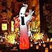 Dreamone 9 Foot Halloween Inflatables Flashing Flame Ghost for Halloween Inflatable Outdoor Decorations Yard Garden Party Decorations