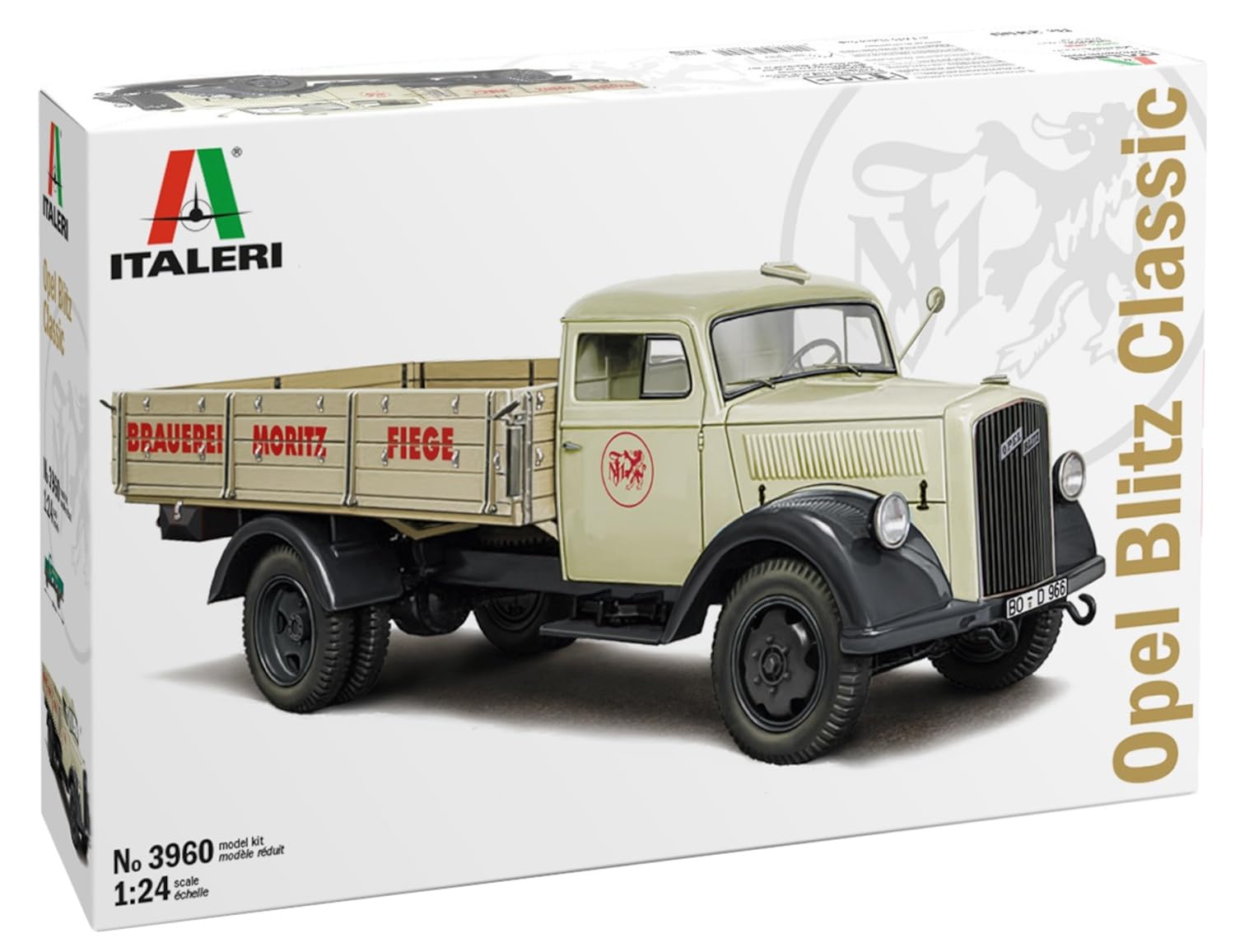 Italeri ITA3960 Camión Opel Blitz American Model kit, Molded Color, 24