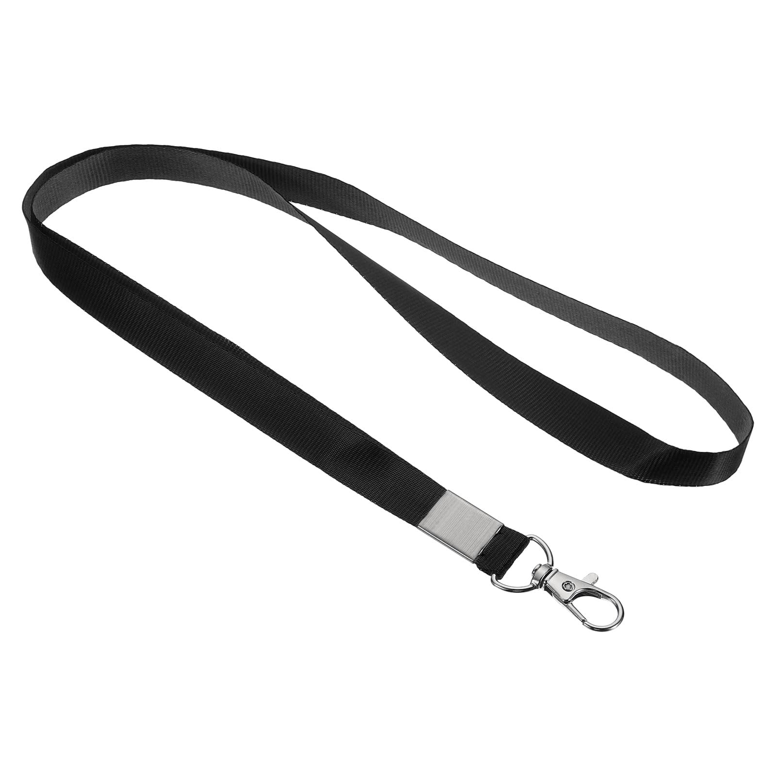 PATIKIL 17" Neck Lanyards, 5 Pack 0.6" Width Flat Strap Lanyard with Swivel Hook Clip for Name Tag Badges Holder ID Card Keys, Black