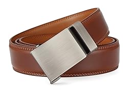 guvoosm Men's Belt Ratchet Leather Dress Suit