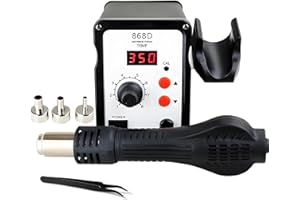 SMD Hot Air Rework Station,Hot Air Gun,Solder Station,700W Desoldering Station,with Brushless Blower Gentle Wind,Digital Temp