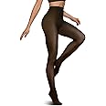 Vertvie Fleece Lined Tights for Women Thermal Pantyhose Fake Translucent Winter Warm Tights High Waisted Thick Leggings