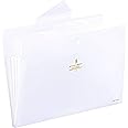 SKYDUE Clear Expanding File Folders with Pockets. Accordion File Organizer with Labels. Portable Document Organizer for Home, School, and Office.