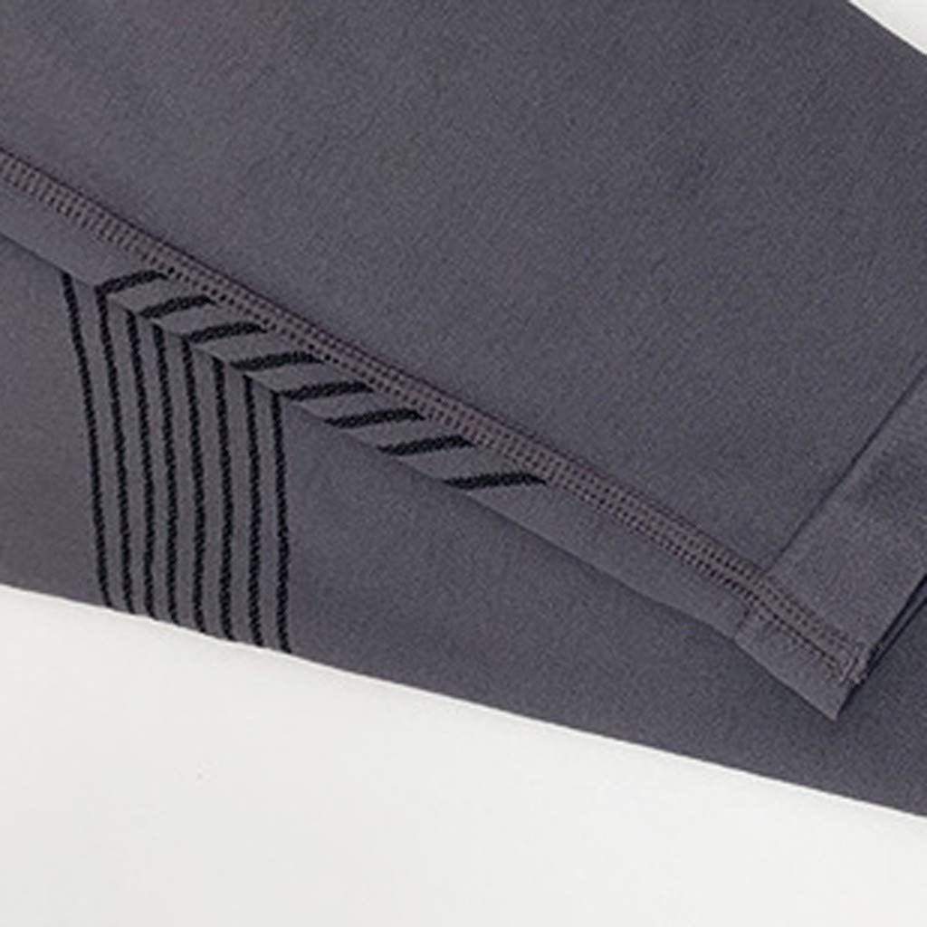 Caerling High Waist Leggings Womens Running Tights Power Stretch Yoga Pants Slim Fit Sports Trousers Thin Section Hip Running Fast-Drying Sports Stretch Fitness Yoga Pants (L/XL, Gray)