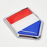Overdecor Netherlands Flag Decal Stickers Car Emblem Dutch Car Accessories Decorations Chrome Shield Flag Sticker Decals for Cars Truck Vehicles, 2 Pack