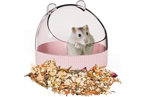 Tafit Cute Hamster Food Bowl Hedgehog Dish for Dwarf Hamsters, Syrian Hamsters, Gerbils, Mice, Rats, Small Animals, Pink