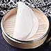 GUCUJI 12 Inch Silicone Bamboo Steamer Liners - Non-Stick, Reusable Steamer Mesh Mats for Steamed Buns, Dumplings, veggies, Dim Sum, Momo, Rice, and fish - Food Grade BPA Free (4Pcs)