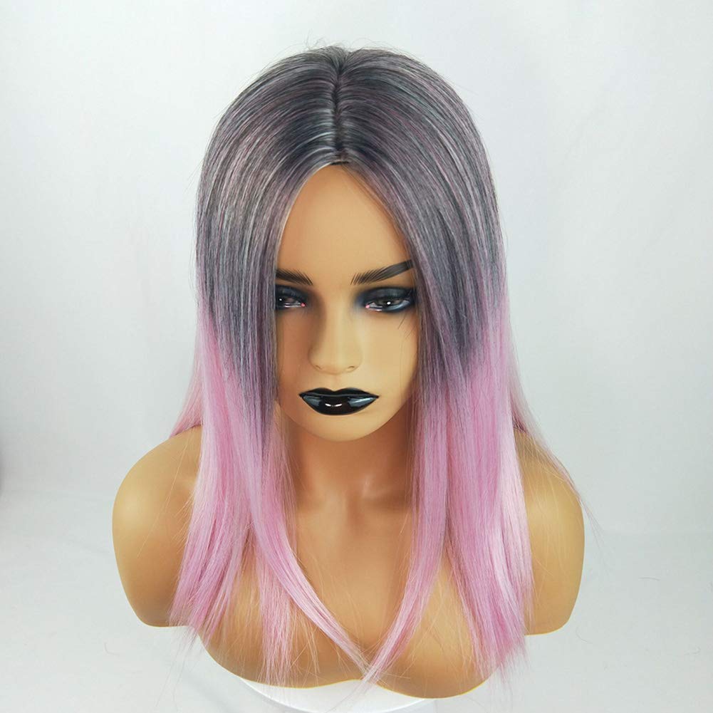 Black Hair With Light Pink Tips