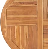 vidaXL Solid Teak Wood Round Tabletop 2.5cm 90cm Weather Resistant Outdoor view 8