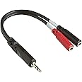 Hosa YMM-261 3.5 mm TRS to Dual 3.5 mm TSF Stereo Breakout Cable, Black