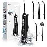 OasiSmile Water Flosser for Teeth Cleaning, 300ML Portable Cordless Oral Irrigator with DIY Strength, 4 Modes, IPX7 Waterproof & 30-Day Battery, 2-Min Smart Timer for Home/Travel Dental Care