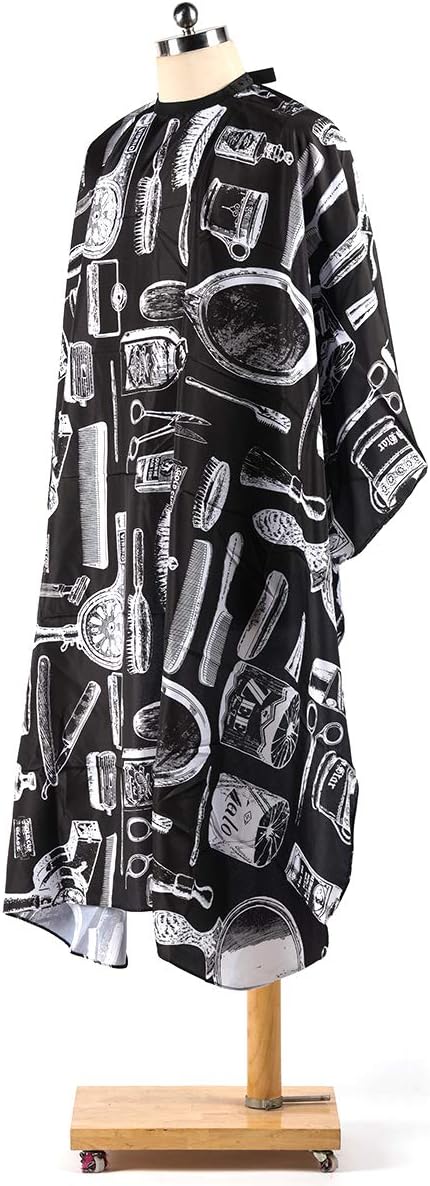 Coobi Professional Barber Cape - Salon Cape with Snap Closure - Nylon Hair Salon Cutting Cape Barber Hairdressing Cape 50" x 60"