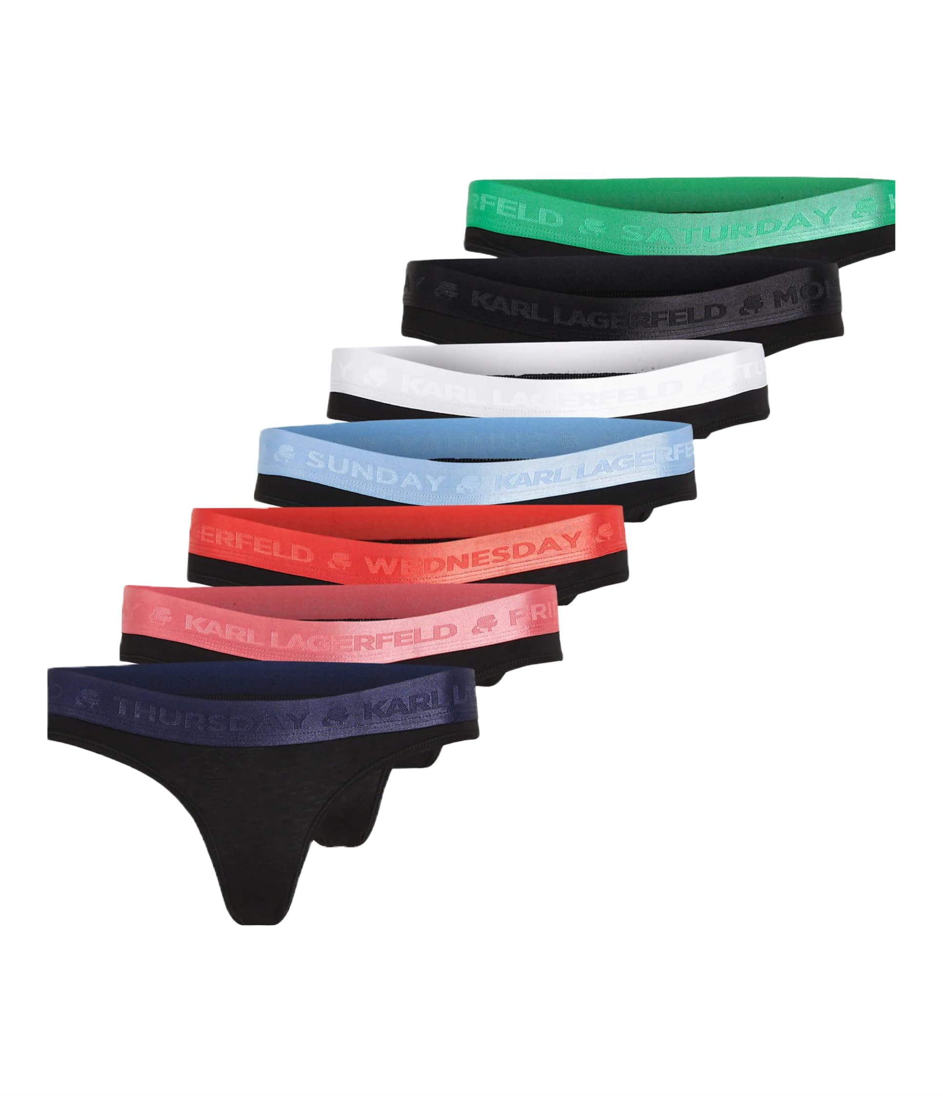 KARL LAGERFELD Women's Day Of The Week Brief (Pack of 7), Mediumulti, X-Small