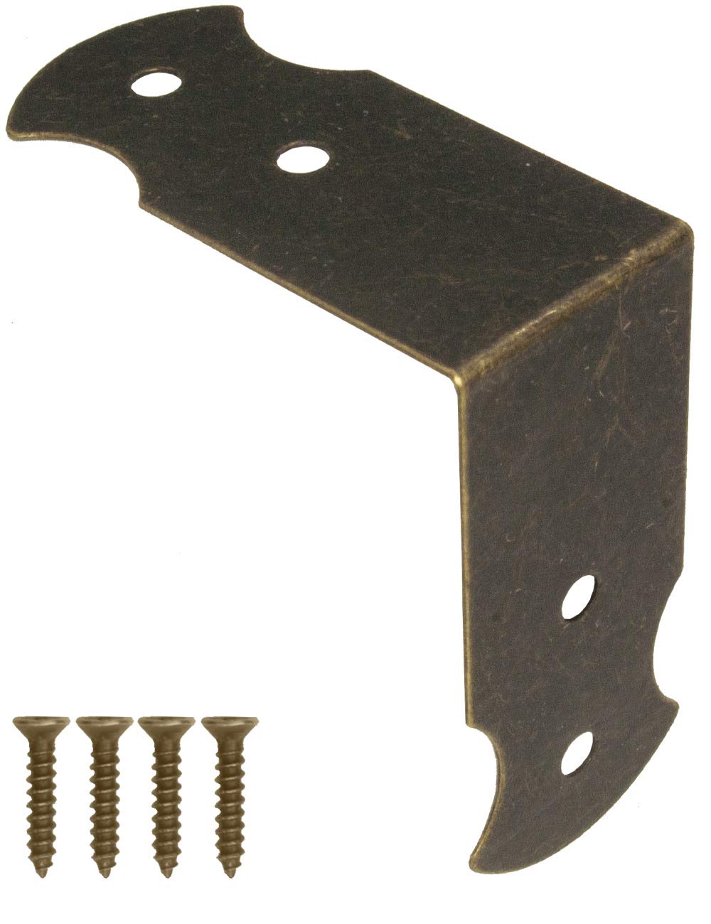 FUXXER 20 x Angle Connectors, Fittings, Furniture Clips, Antique Brass Design, 40 x 17 mm