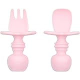 Bumkins Chewtensils à mâcher en silicone Rose