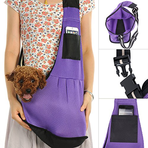 kiwitatÃ¡ Small Dog Cat Pet Sling Carrier Bag Hands Free Adjustable Puppy Single Shoulder Travel Tote for Cats Dogs Bunny