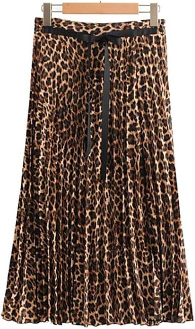 split leopard print skirt