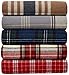 Amazon Basics Yarn-Dyed Lightweight Flannel Sheet Set - King, Blackwatch Plaid
