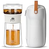 ZENS Modern Tea Pot, Glass Teapot with Infusers for