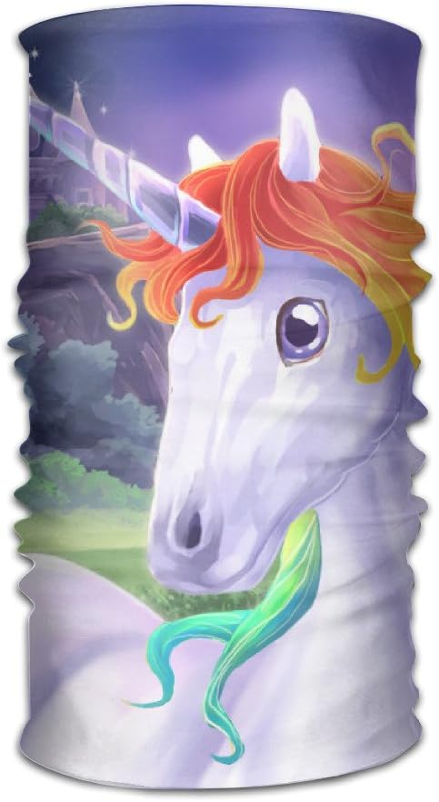 ZDTSQWY Rainbow Unicorn Horse Magic Headband Elastic Seamless Bandana Neck Outdoor Sports Riding Headwear Scarf,Helmet Liner,Face Mask Protect You From Sun