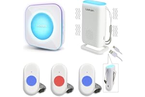 LIOTOIN Wireless Caregiver Pager Call Button Alert Button Call Bell for Elderly Patients at Home Nurse Alert System 3 Waterproof Transmitters 1 Portable Receiver 1 plugin Receiver………
