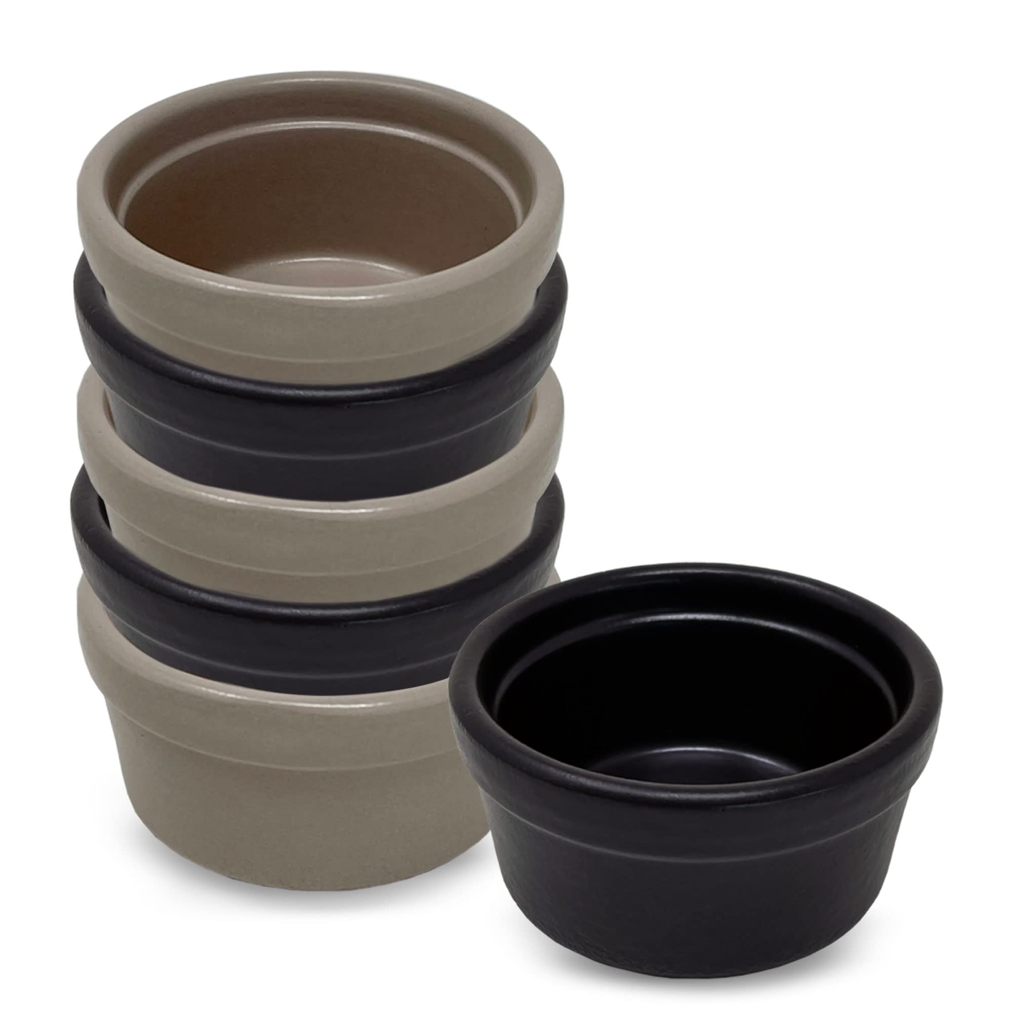 ToCi Mini Tapas Bowls - Snack Bowls & Dip Bowls for Chips Sauces Sweets - Nibble Bowls Raclette - Small Bowls Made of Ceramic - Ideal for Antipasti Meze or Kahvalti ... (Mix)