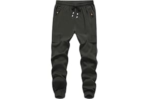 WaltZon Girls Cargo Joggers Pants Youth Quick Dry Lightweight Pull-On Hiking Pants for Sports Outdoor with Zipper Pockets