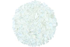 ZHIYUXI Opal 1lb Crystal Chips Bulk Fish Tank Decorations Aquarium Rocks Gravel Vase Filler Stones Crystals for Candle Making Witch Kit Gravel for Plants Quartz Sand Gemstone Terrarium Supplies