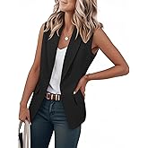 IDEALSANXUN Womens Vest Fashion Dressy Notch Lapel Sleeveless Blazer Suit Jackets Office Work Clothes