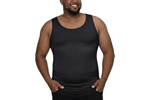 XYKJFIT Compression Shirts Men Sleeveless O Neck Slimming Undershirts Elastic Mens Tummy Control Shaperwear M-4XL