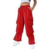 SHENHE Women's Baggy Loose Cargo Pants Drawstring Waist Joggers Long Trousers