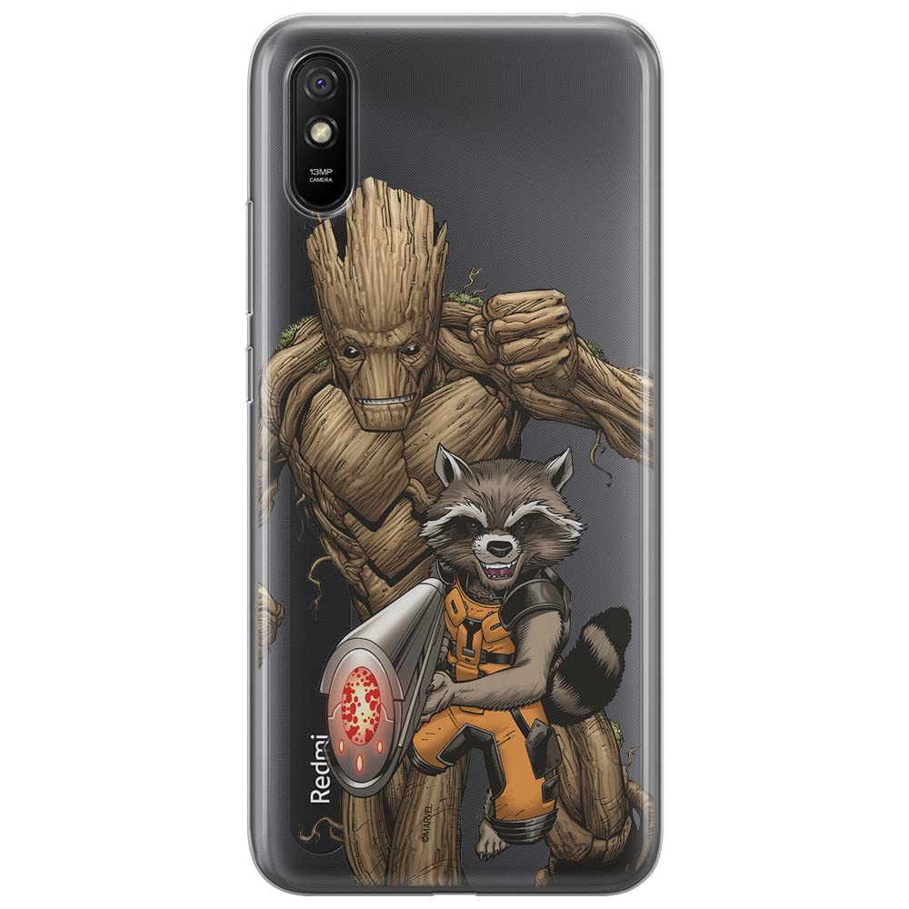 ERT GROUP mobile phone case for Xiaomi REDMI 9A original and officially Licensed Marvel pattern Guardians of the Galaxy 002 optimally adapted to the shape of the mobile phone, partially transparent