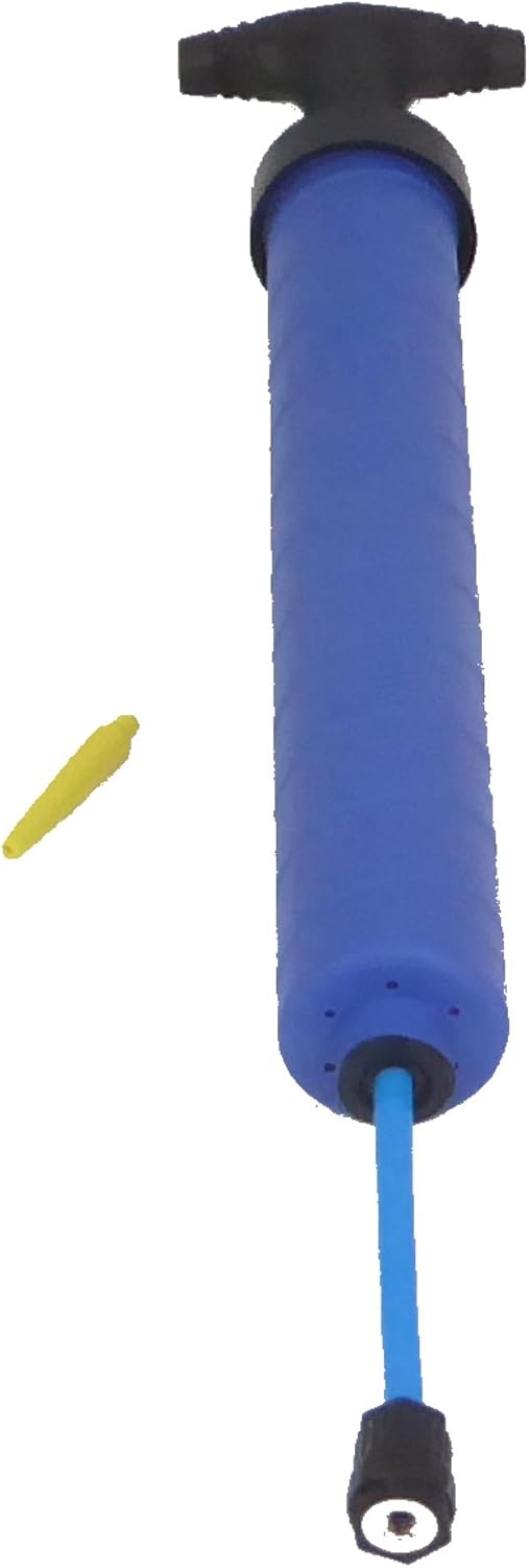carta PUMD Football INFLATOR Double Action Pump with AIR Hose and Needle Each Packed in A PVC Bag with Insert HEADERCARD Colours RED OR Blue
