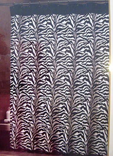 Safari Zebra Stripe Fabric Shower Curtain