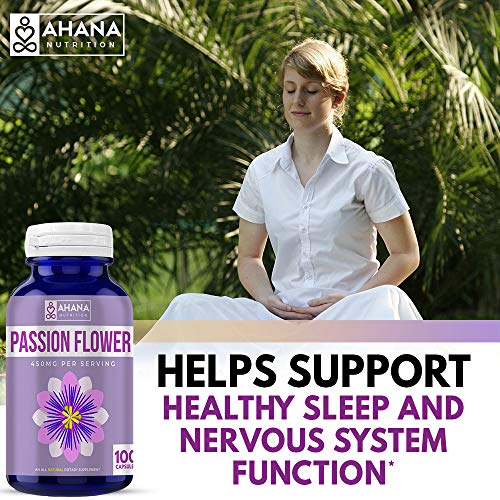 Passion Flower Capsules by Ahana Nutrition Passiflora Incarnata to