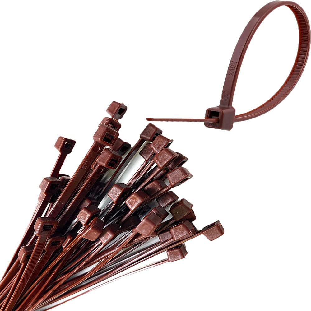Brown Cable Ties All Sizes 100mm to 370mm Small Medium Large Cable Ties (100, 140mm x 3.6mm)