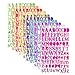 Sunmns Colorful Letter Alphabet Sticker Self Adhesive Letters, 10 Sheets